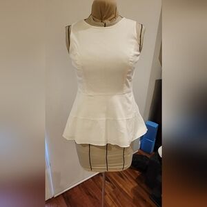 White house black market peplum blouse